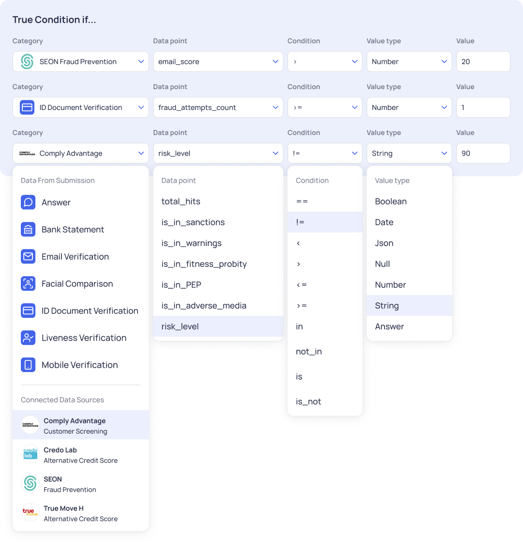 Establish data connections on the fly